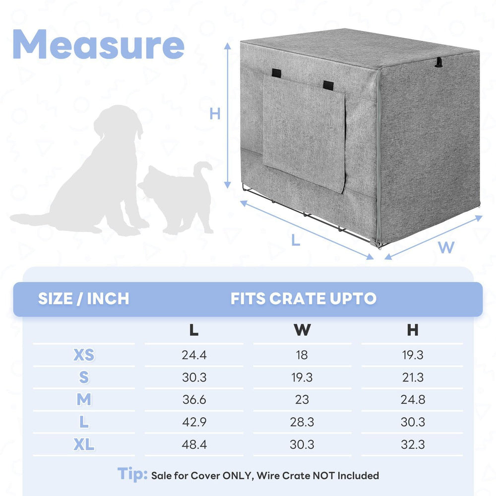 Seiyierr crate cover privacy and security—may help reduce anxious barking and chewing.