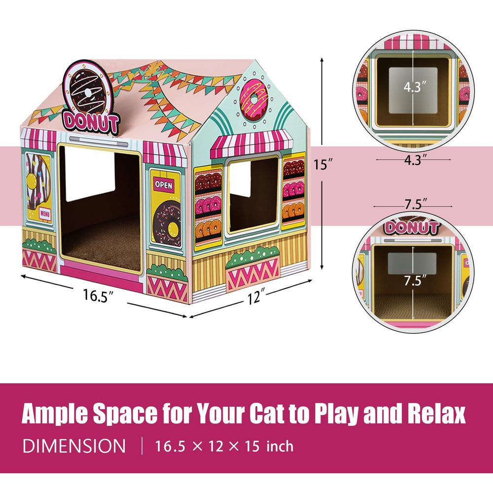 SEKAM Cardboard Cat House tool-free assembly illustration for quick setup