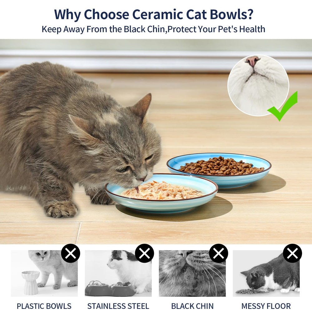 Selamica ceramic bowls are sturdy, lead-free for daily pet meals.