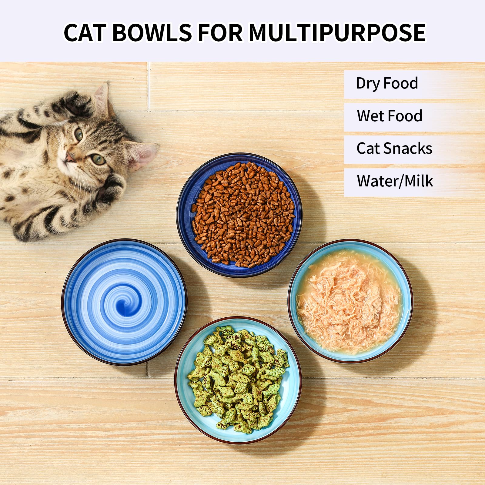 Selamica bowls have weighted base for stability during meals.