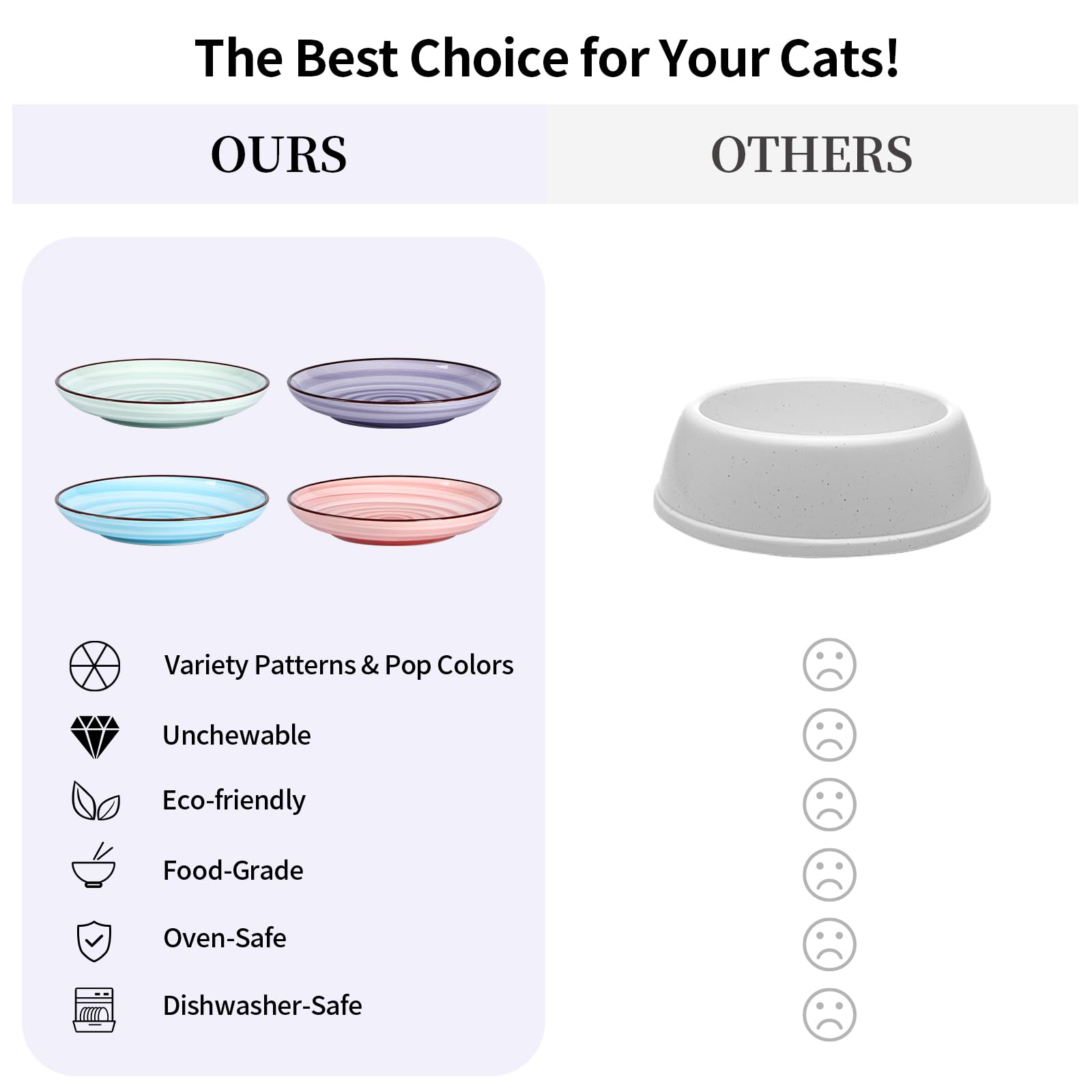 Selamica easy-clean, stackable bowls save kitchen space.