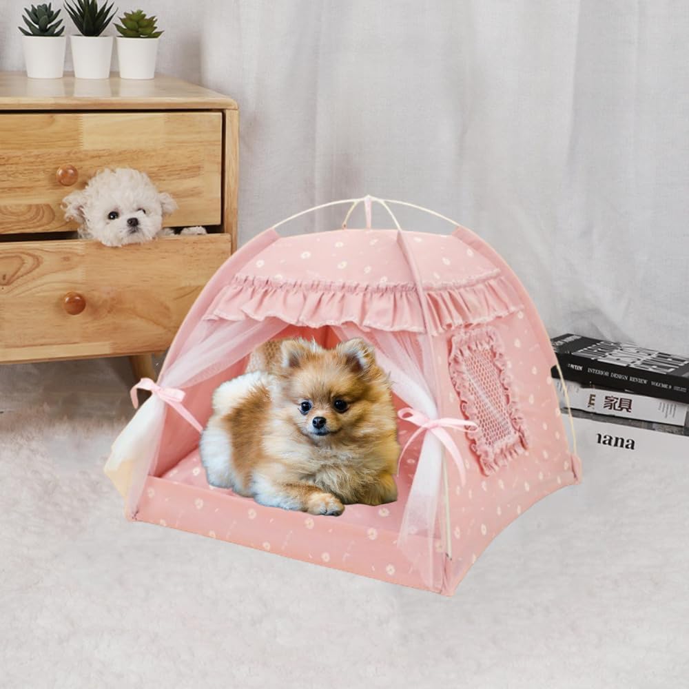 Selena cat bed tent removable cover enables simple cleaning.