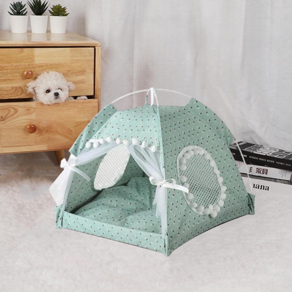 Selena cat bed tent with mesh window for breathable relaxing space