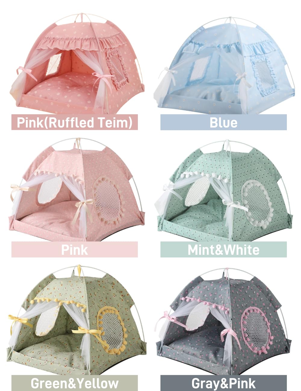 Selena cat bed tent waterproof bottom prevents slipping
