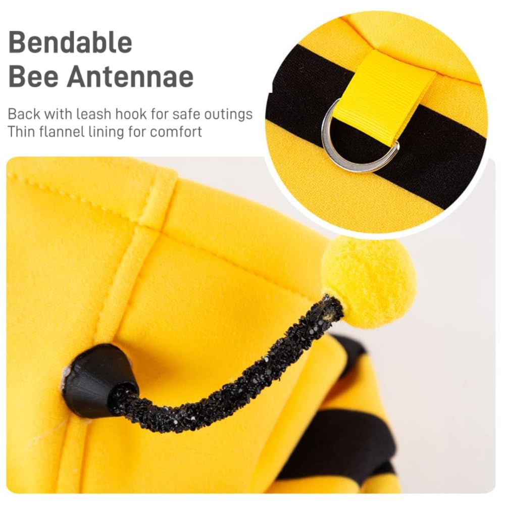 Selena Cat Bee Antennae Hoodie yellow and black stripes for standout events