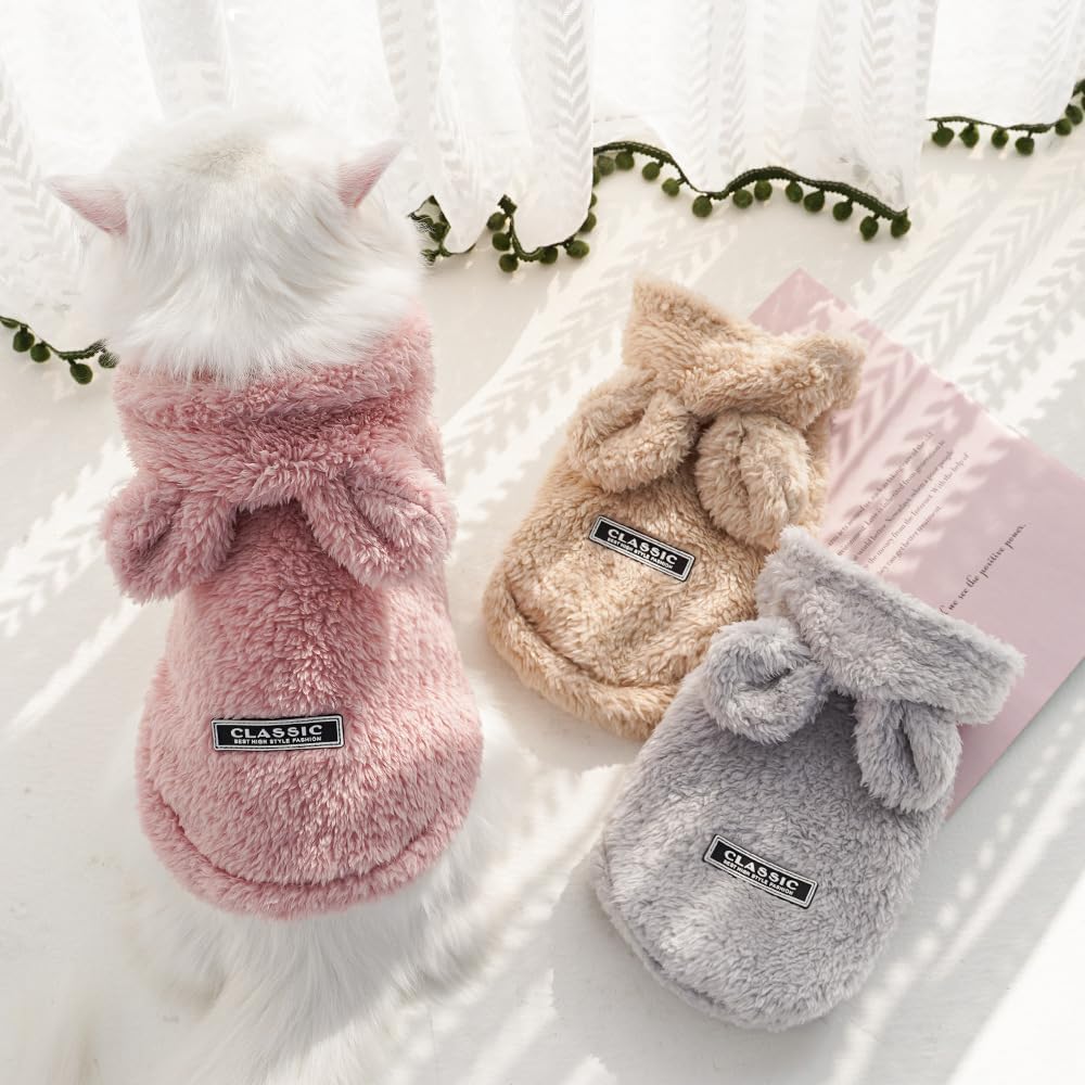 Selena easy-dressing hoodie front closure for quick pet outfits.