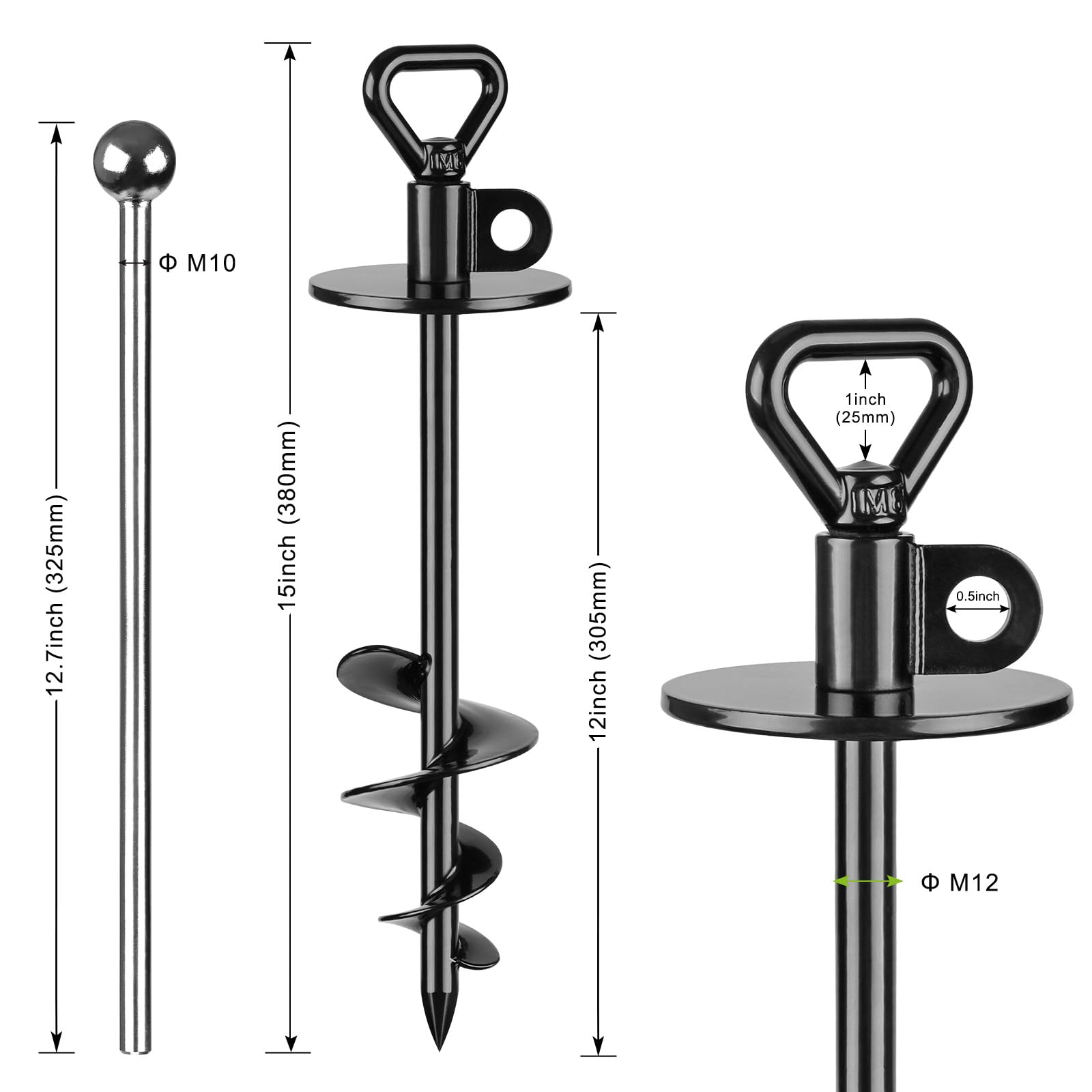 SELEWARE ground anchor penetrates hard soil for strong hold.