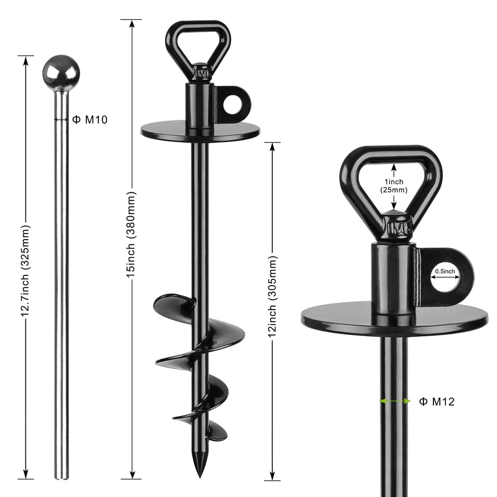 SELEWARE ground anchor penetrates hard soil for strong hold.