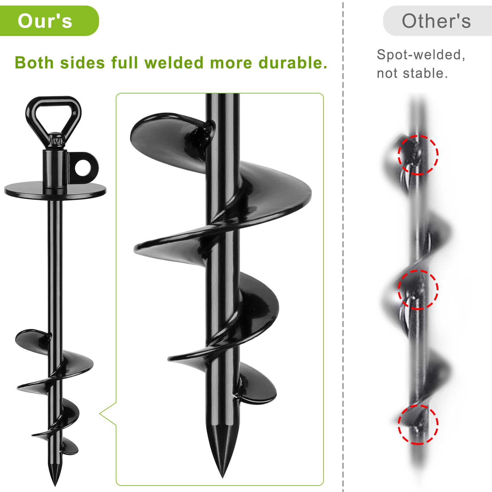 SELEWARE anchor supports large dogs up to 220 lbs.