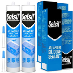 SELSIL Aquarium Silicone Sealant Clear bottle pour demonstrates easy application and precise control.