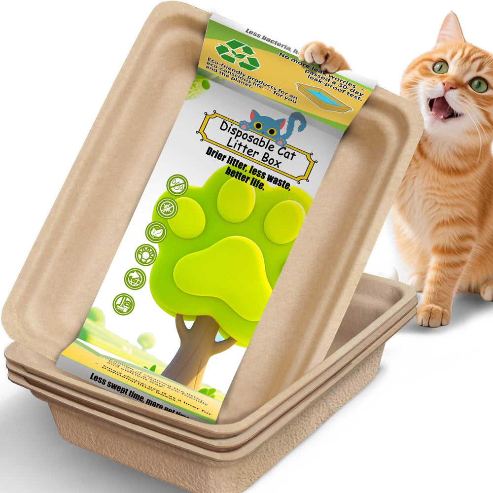 SEMEDOYO disposable litter box large for mess-free indoor use.