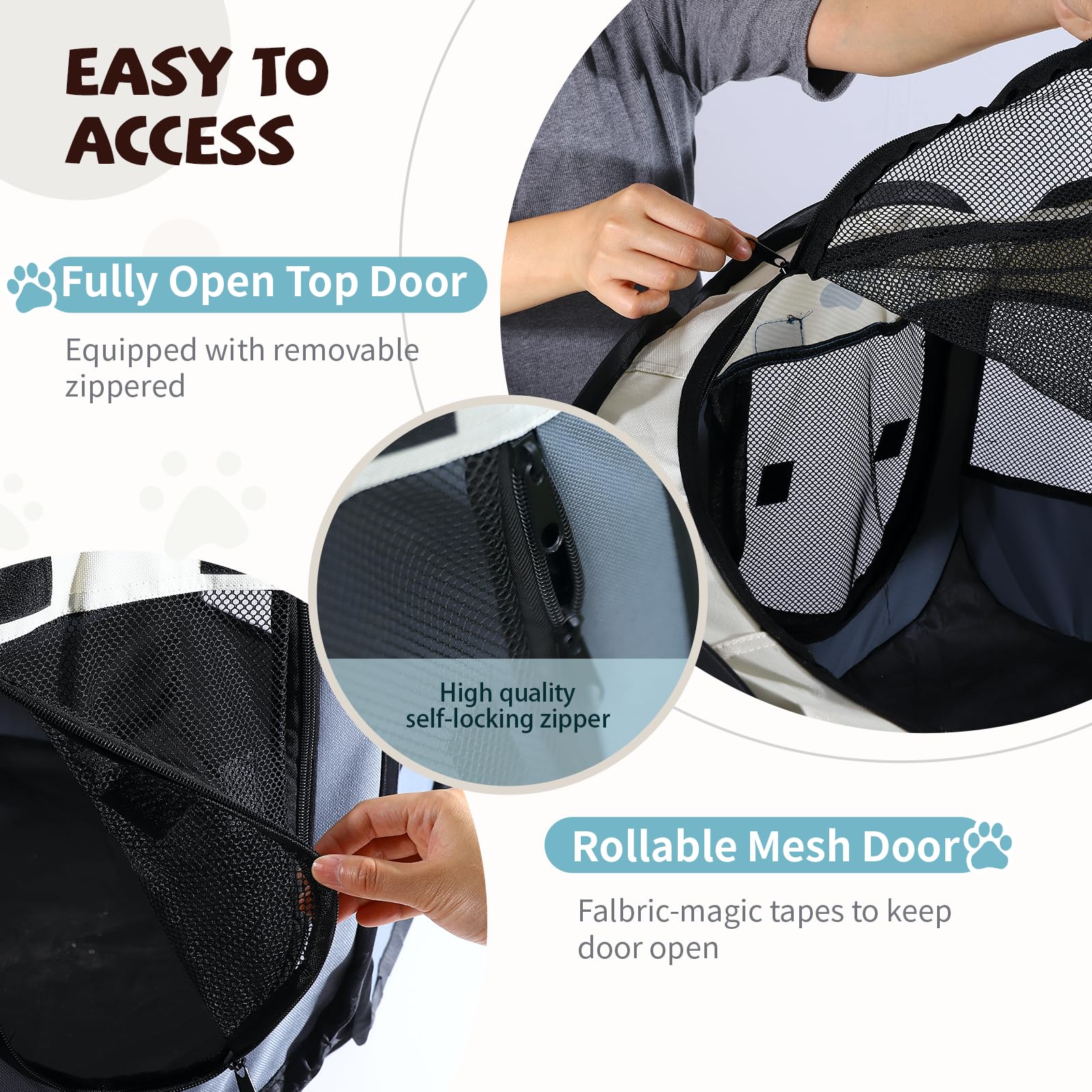 SENCONE pop-up pet tent no-assembly design for easy setup