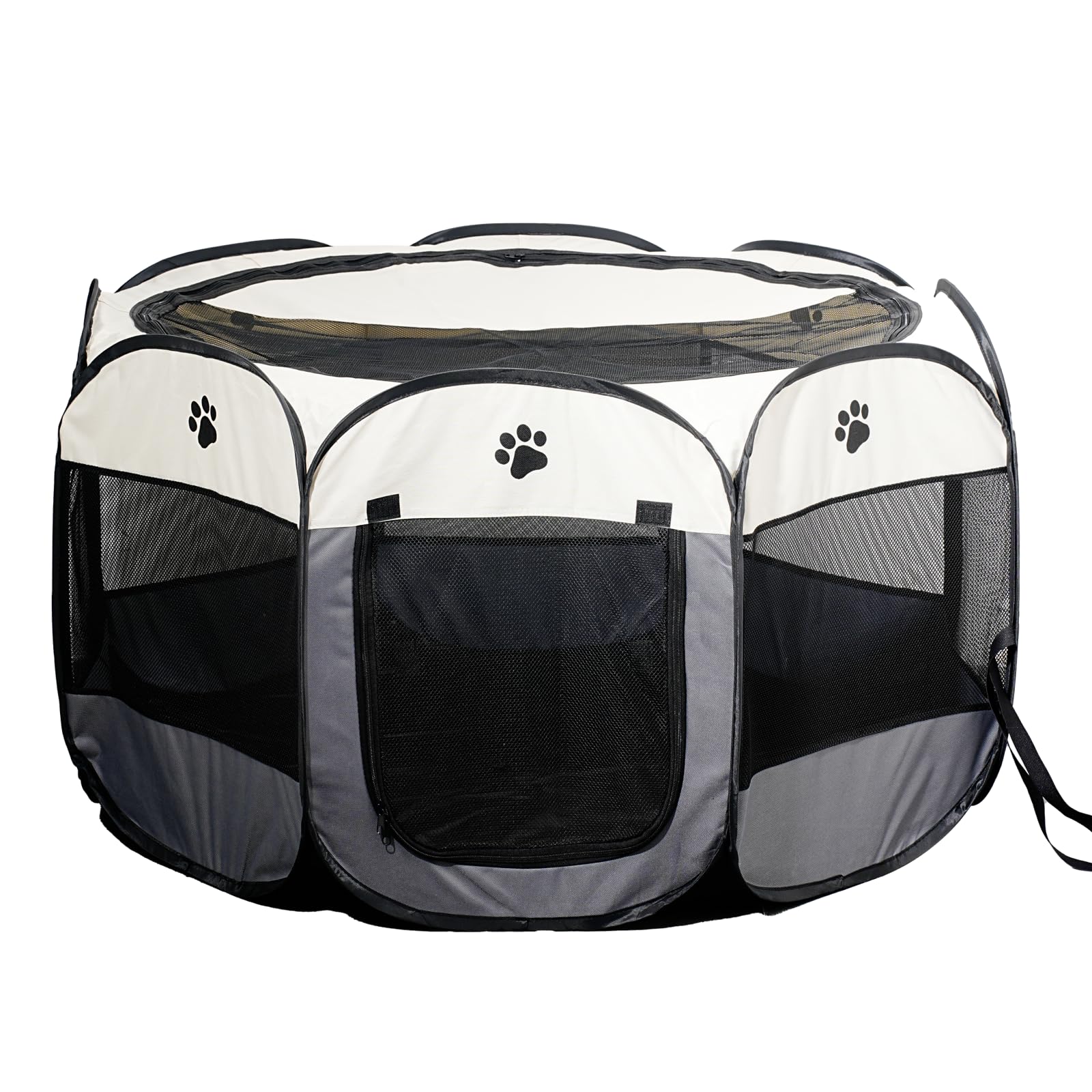 SENCONE portable pet playpen folded compact for easy storage and travel
