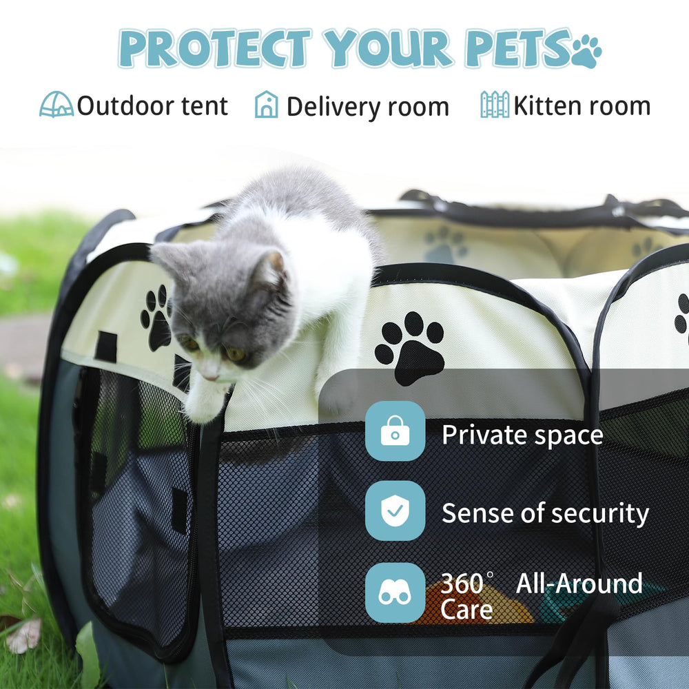 SENCONE safe oxford fabric pet playpen emphasizing durability