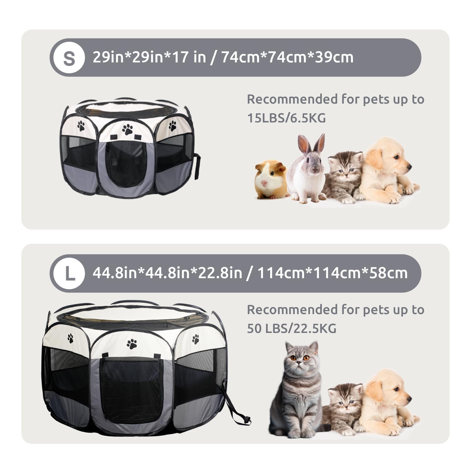 SENCONE travel outdoor pet playpen ready for outdoor use