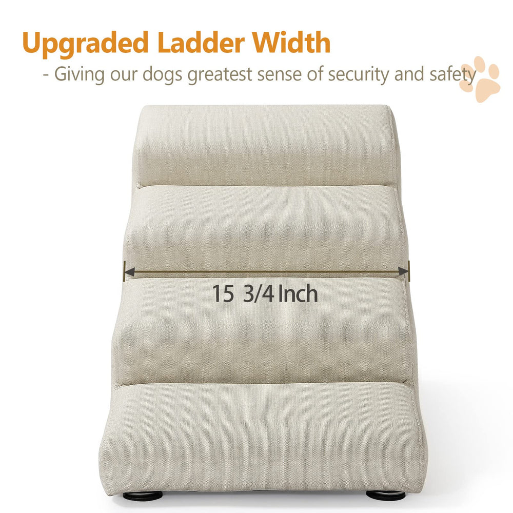 Senneny wooden detachable legs on dog stairs for quick height adjustment and stability.