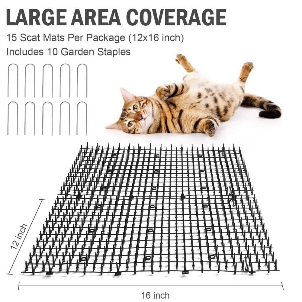SenseYo Pomeat scat mat around pots and garden bed