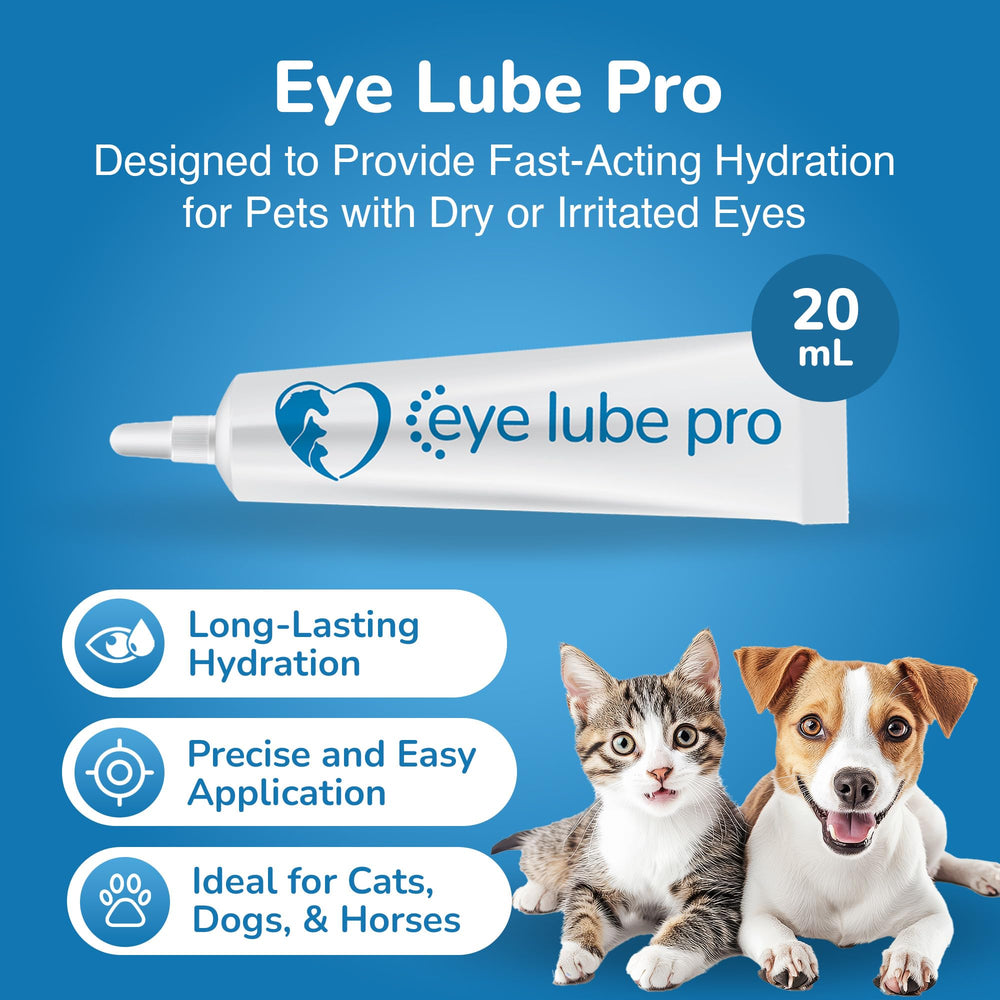 Sentrx Eye Lube Pro gel texture close-up showing soothing hydration for pets.