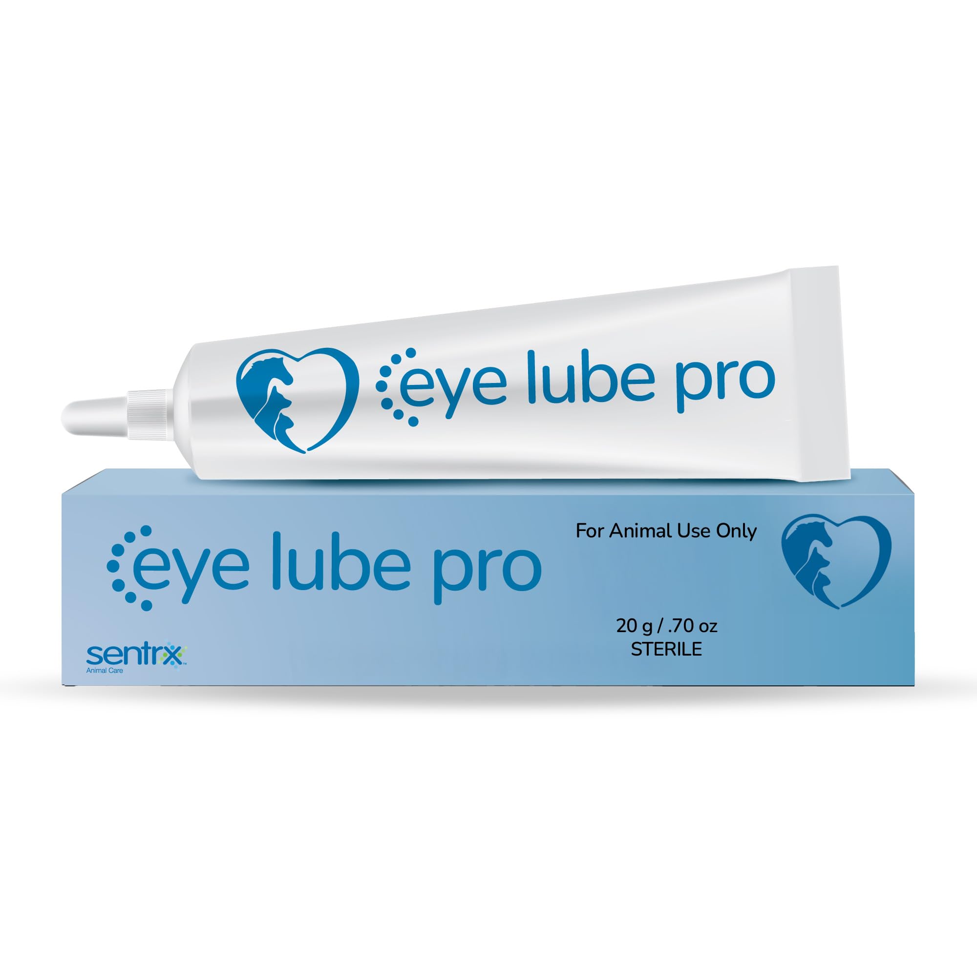 Sentrx Eye Lube Pro tube dispensing convenient eye lubrication for on-the-go use.