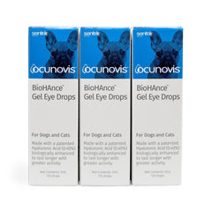 Sentrx Ocunovis gel eye drops bottle front for pet eye hydration