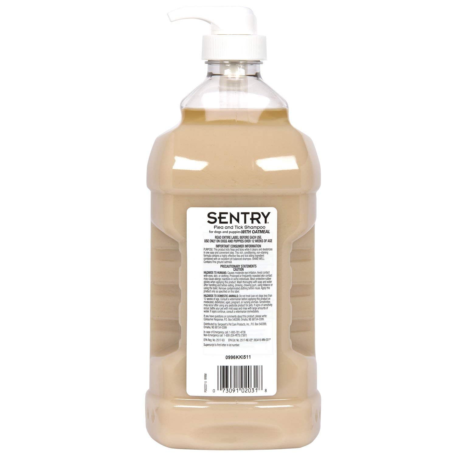 SENTRY Oatmeal Flea & Tick Shampoo for Dogs lather demonstrates rich foam for conditioning.
