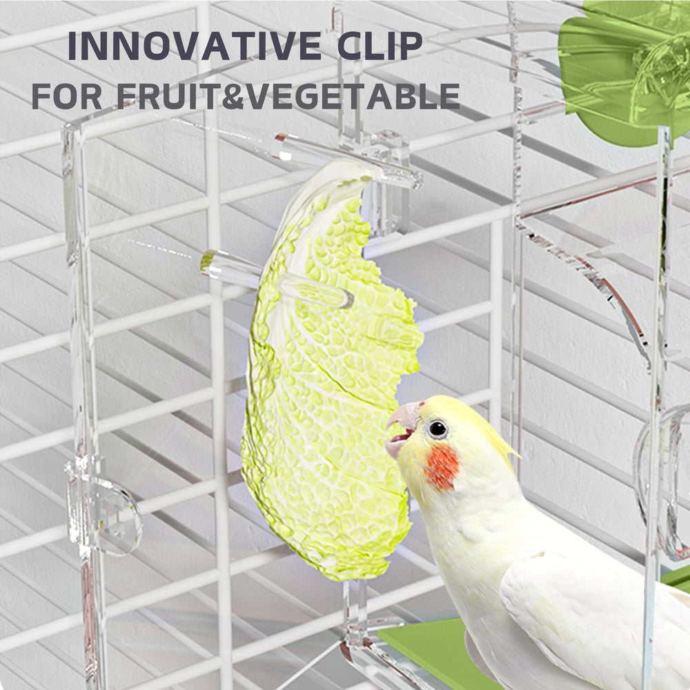 Septillar automatic feeder 6 oz capacity supports mid-size birds between refills.