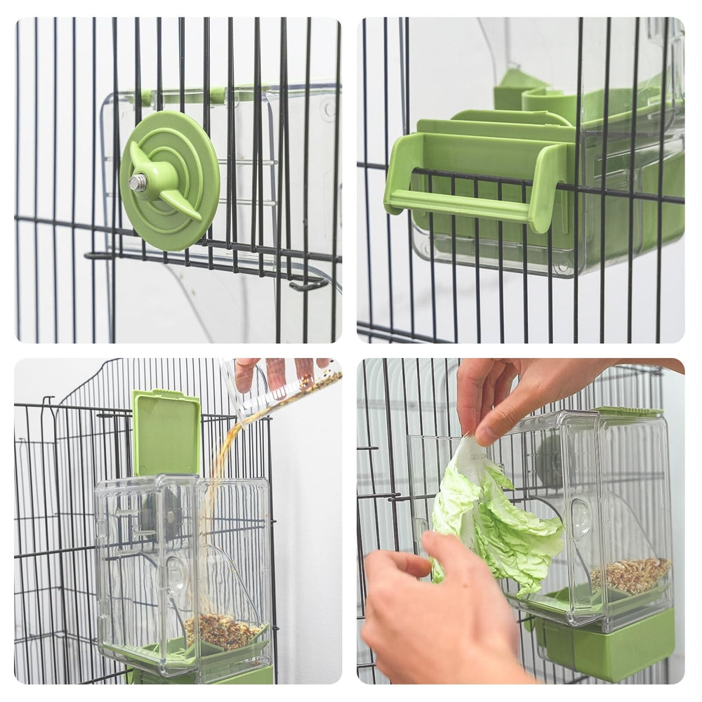 Septillar automatic feeder 550 ml total capacity adapts to varied diets with less frequent refills.