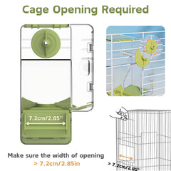 Septillar automatic feeder lower drawer keeps the cage clean by catching husks and leftovers.