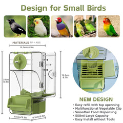 Septillar automatic feeder top refill design enables quick food loading without removing the unit.