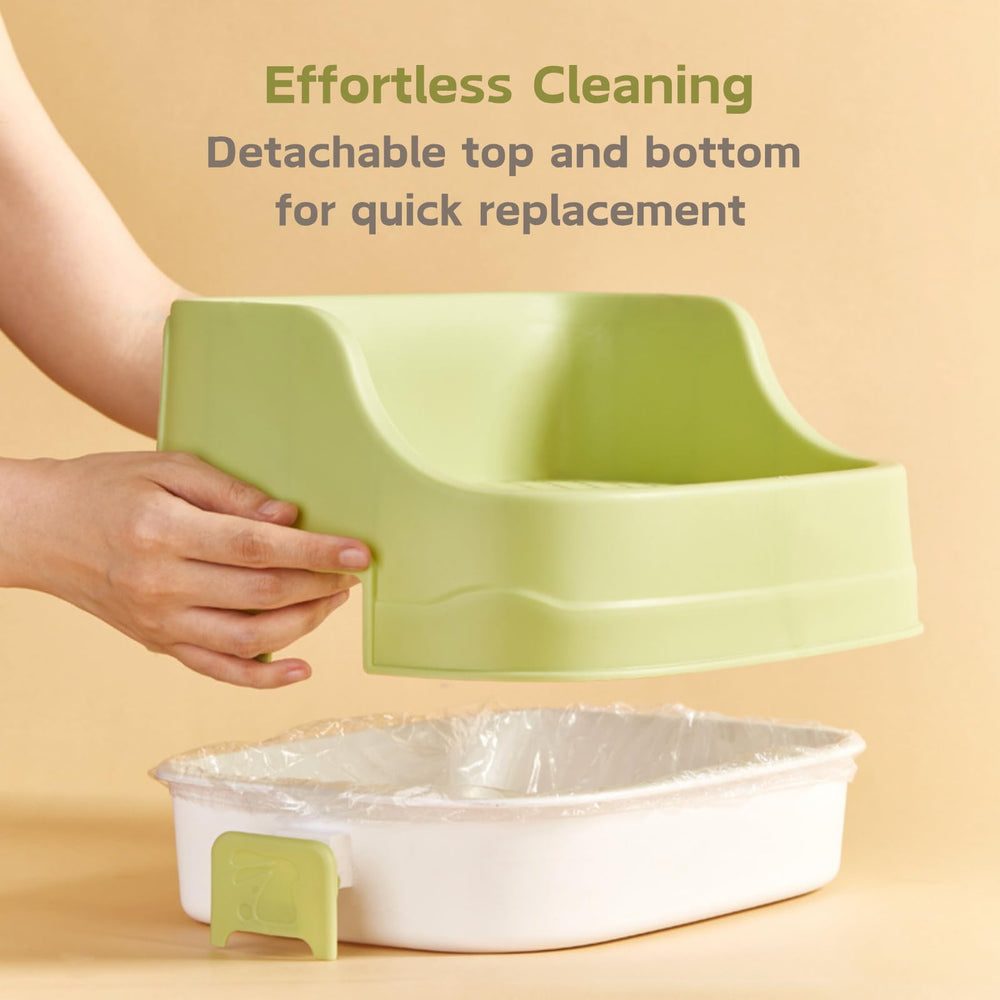 Septillar Litter Box quick-release feature facilitates tool-free setup in minutes.