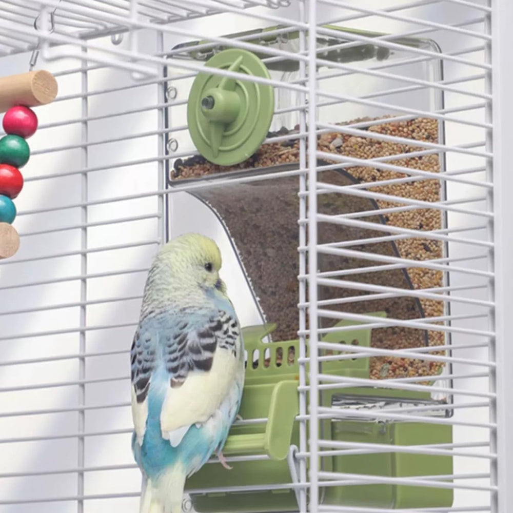 Septillar green set designed for small to medium birds like parakeets and canaries.