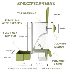 Septillar water dispenser attachment fits cages for spill-free hydration.