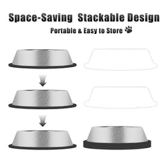 Serentive 3Pcs bowls in dishwasher-safe design for easy cleaning.