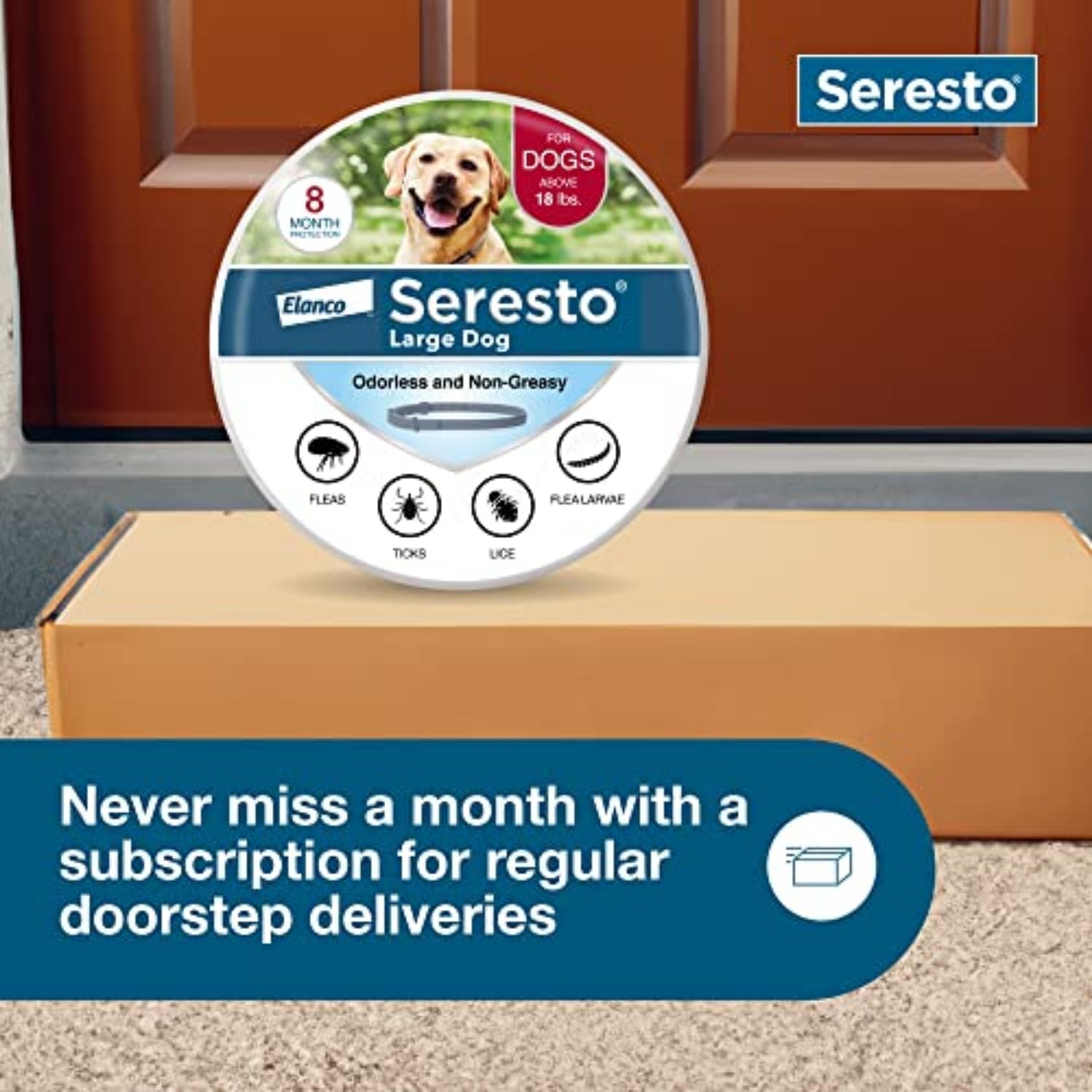 Seresto collar after a bath still protects and remains water-resistant.