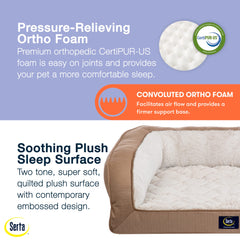 Serta dog bed with removable cover for easy machine washing.