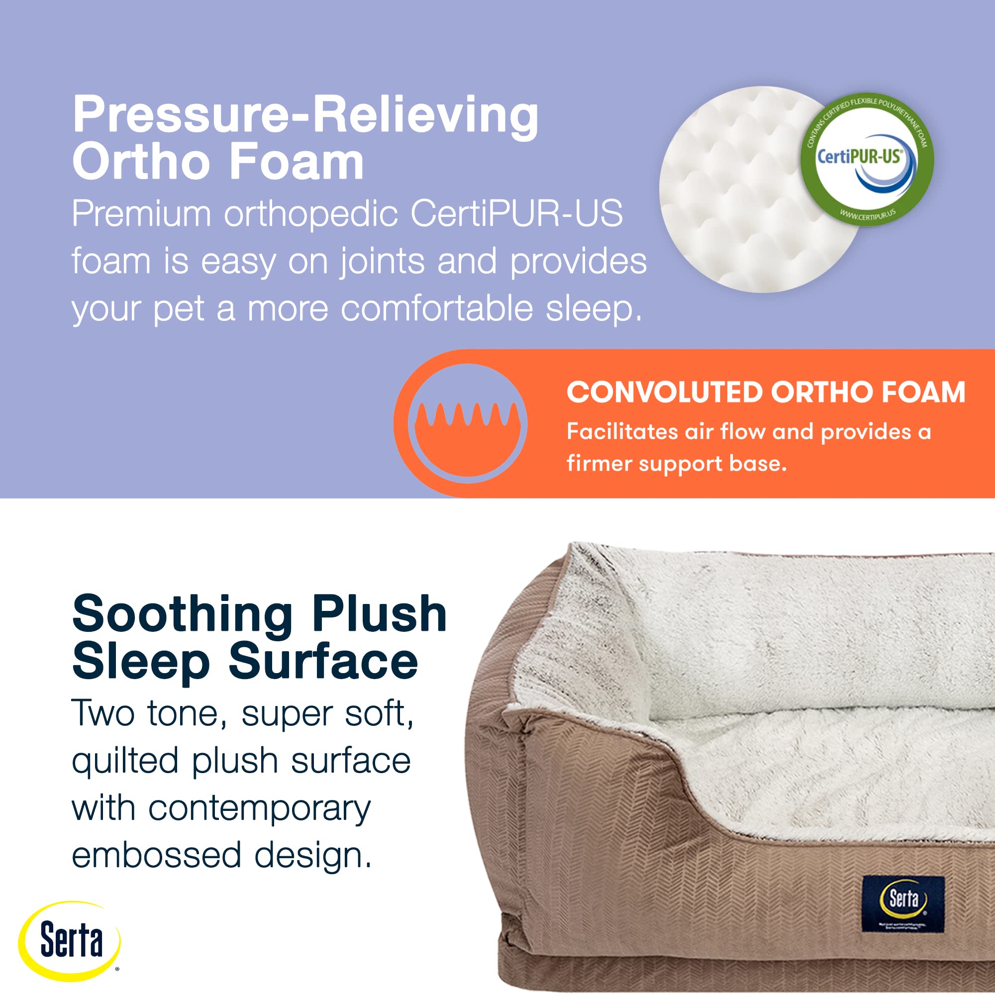 Serta Orthopedic Cuddler contoured front aids easy entry and exit.