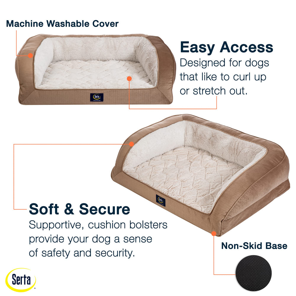 Serta Quilted Couch plush sleep surface for cozy naps.