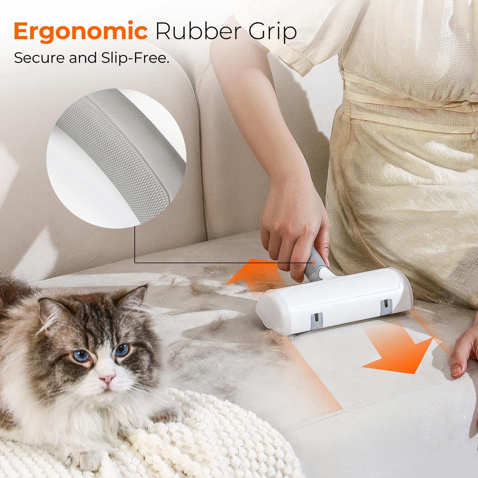 SESAMIU travel-compact roller ideal for on-the-go pet hair touch-ups.