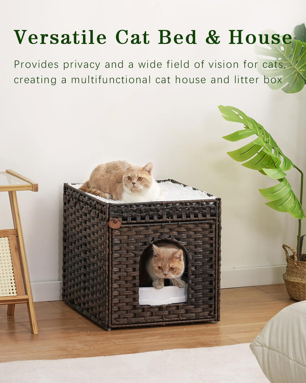 SETVSON foldable hideaway fits living room decor and portable cat retreat