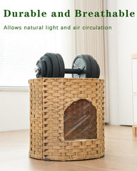 SETVSON cat house padded-cave includes double-sided pad for year-round warmth and ventilation.