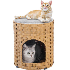 SETVSON cat house indoor 13x13, front view showing a sturdy hideaway for small cats.