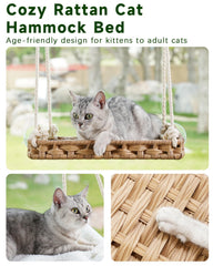 SETVSON cat window perch dimensions 16.5 by 12.6 by 23.6 inches for spacious cat comfort