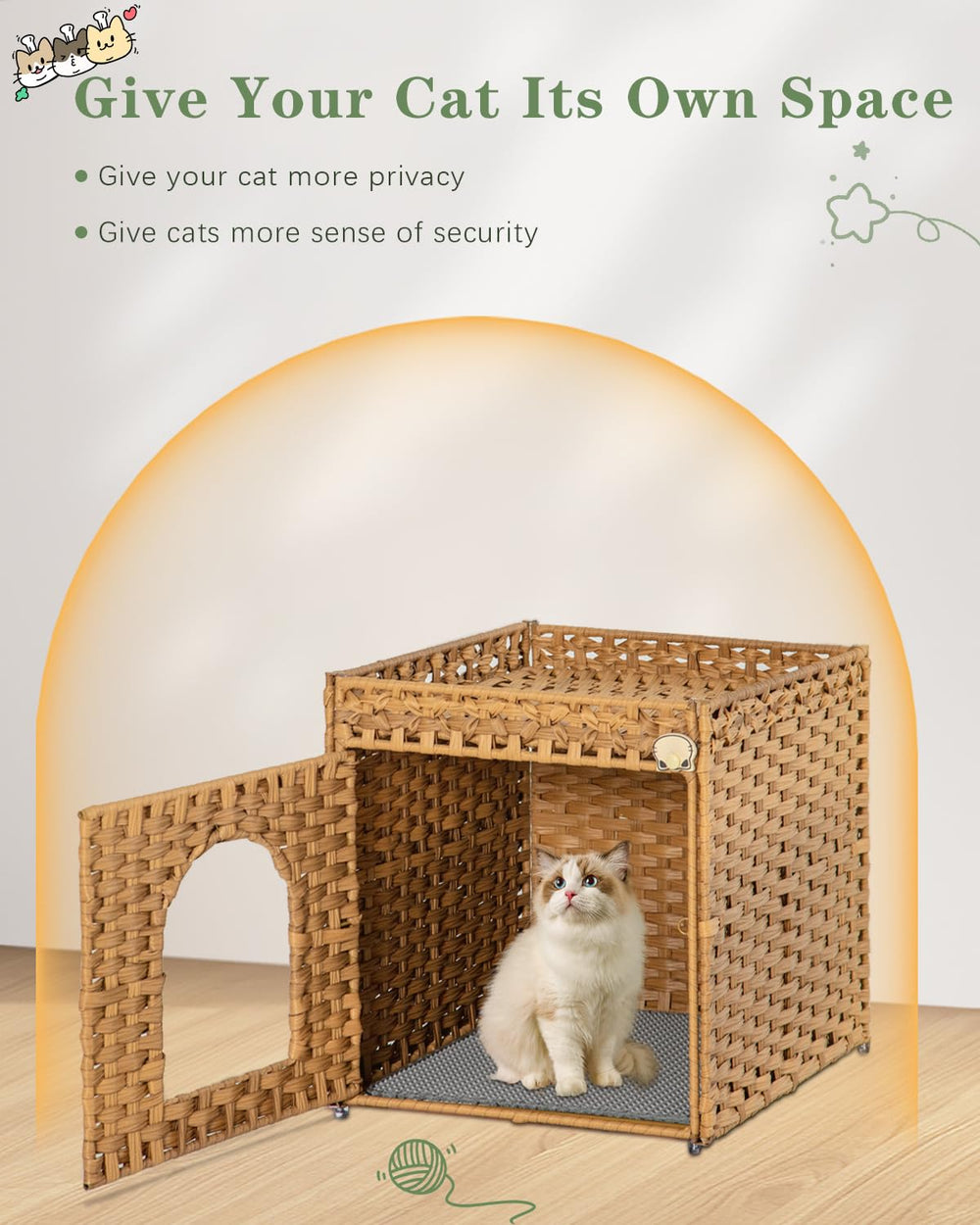 SETVSON hidden litter box fits standard boxes in home spaces.