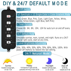 SevenCONST sunrise mode aquarium light delivering natural dawn cues for fish comfort.