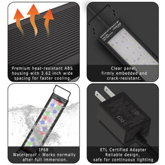 SevenCONST IP68-rated aquarium light ensuring safe submersion and durable performance.