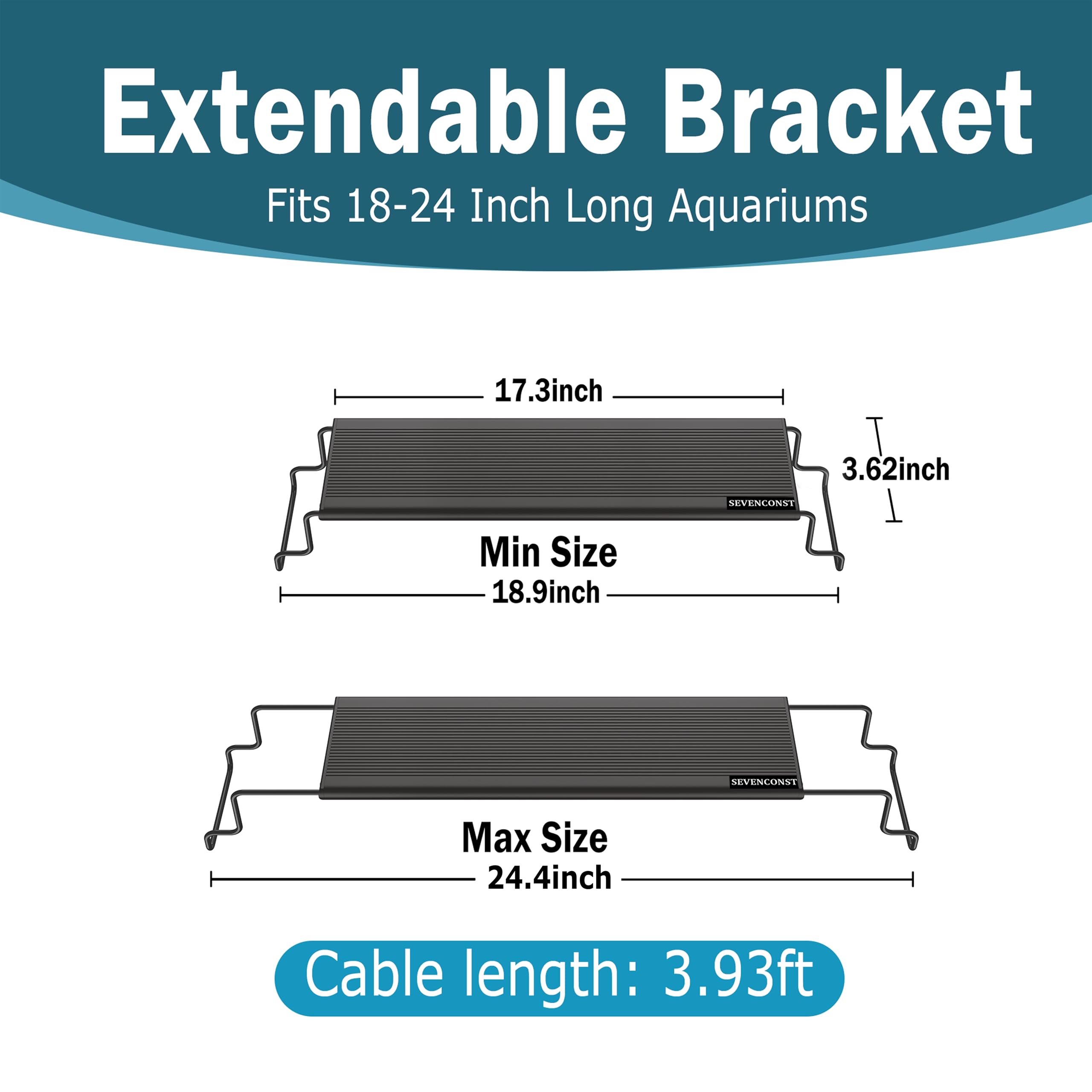 SEVENCONST extendable brackets fit 18-24 inch tanks for easy mounting