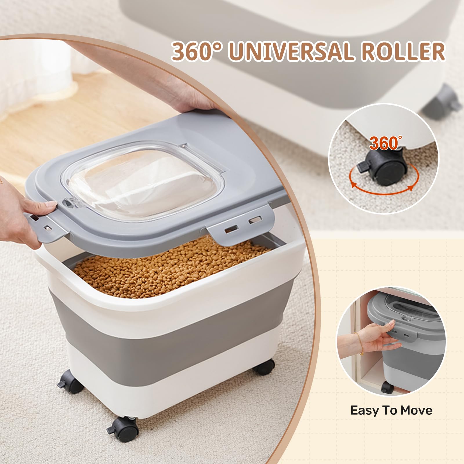 SEWIU collapsible-design container saved space in compact pantry