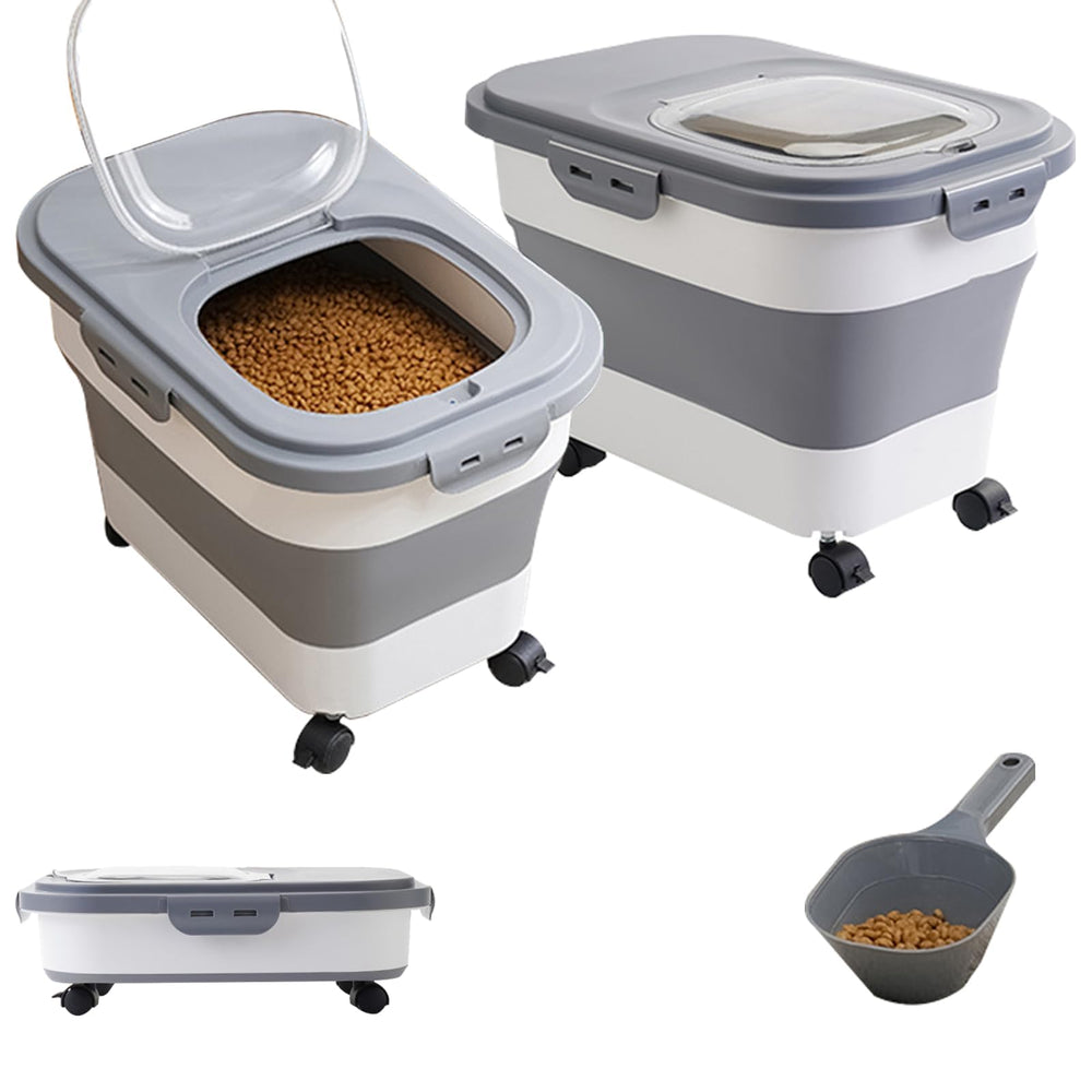 SEWIU kibble-organization shows two-portion storage versatility