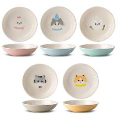 Seyatoo ceramic cat bowls set collection shown in colorful options for easy feeding.