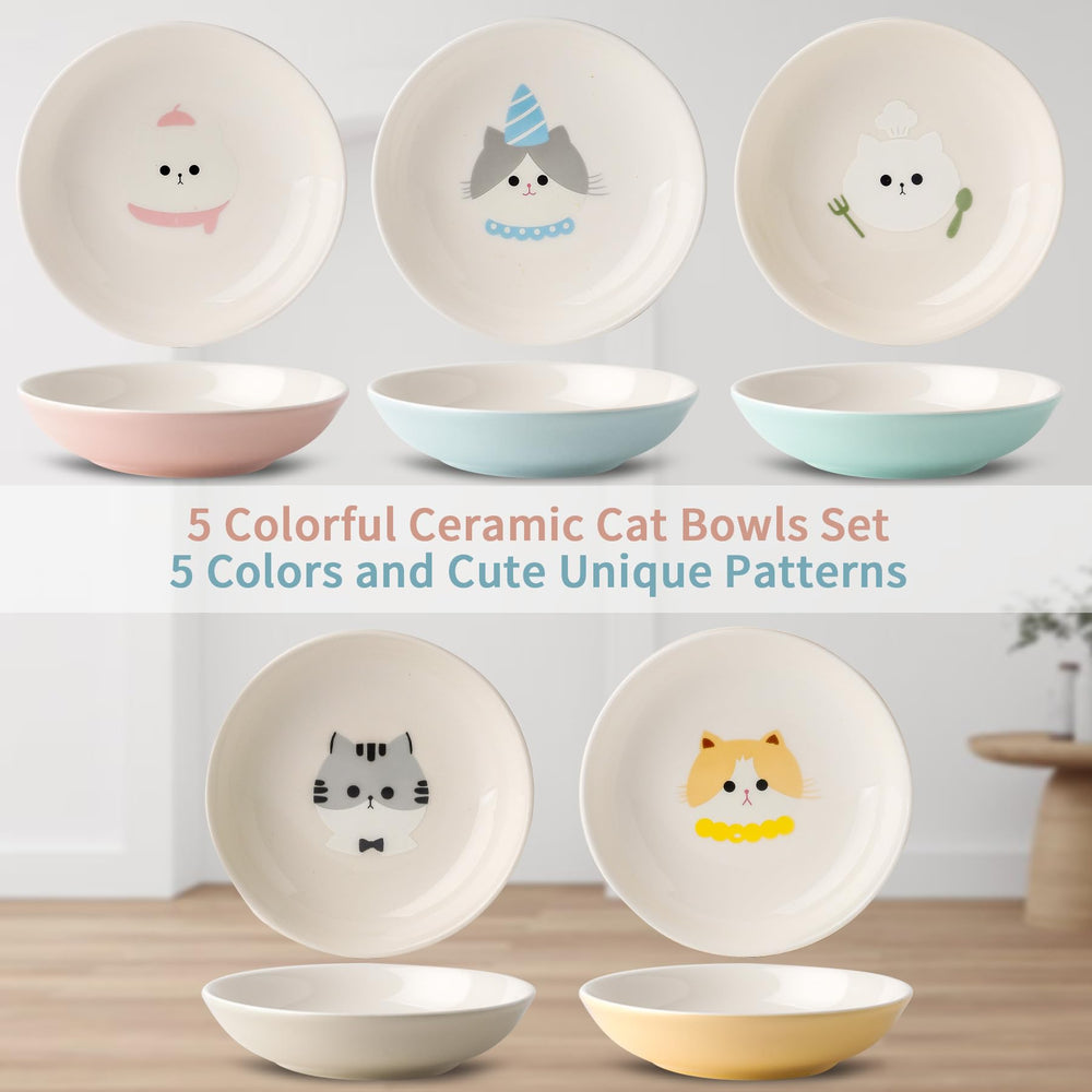 Seyatoo non-slip base cat bowls remain stable during meals.